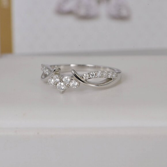 Certified Moissanite Ring Guard Enhancer Band Ring 925 - Picture 2 of 6